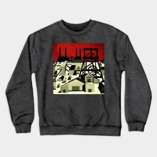 ghost pit with red sun (posterized) Crewneck Sweatshirt